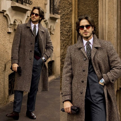 Cappotto uomo lana - , marrone