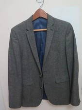 Giacca uomo in tweed grigio
