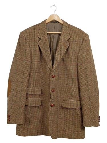 Daks giacca tweed uomo marrone - tweed,