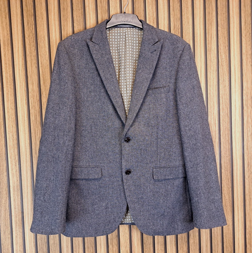 Giacca blazer tweed grigio